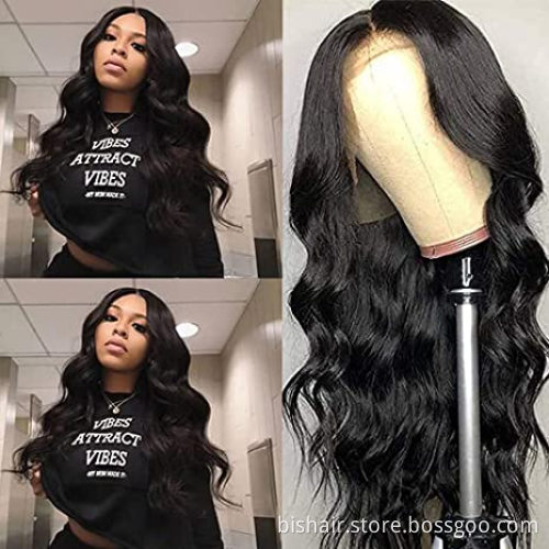 T-shaped part 4X1 body wave Front Lace Wig Human Hair Brazilian Real Human Hair Wig, 150% Density Suitable for Women Wholesalers
